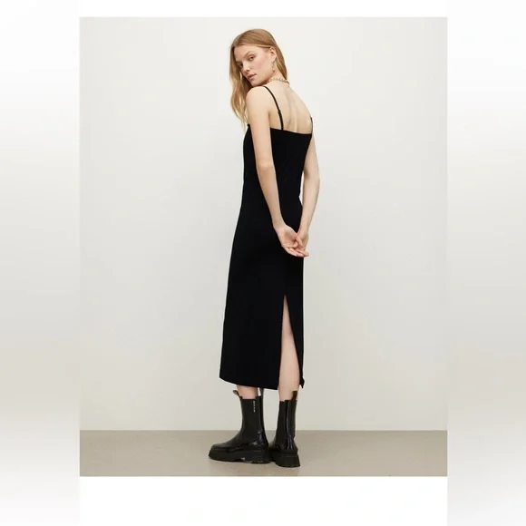 All Saints Charlie Black Midi Dress - Picture 3 of 11